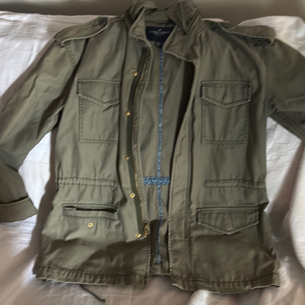 American Eagle Outfitters Green Military Field Jacket